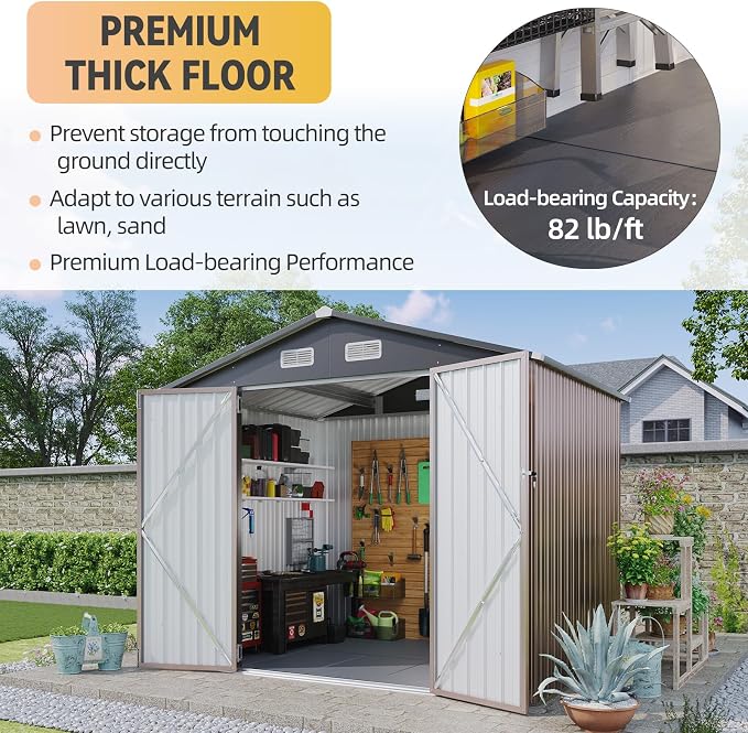 Aoxun 7x5 FT Outdoor Storage Shed - Image 2