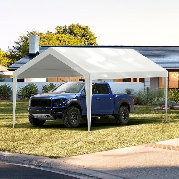 VEVOR Carport Replacement Canopy Cover 10 x 20 ft, Garage Top Tent Shelter Tarp - Image 9