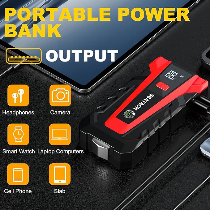 Scatach 011 Car Battery Jump Starter, 4000A 12V Jump Starter Battery Pack - Image 3