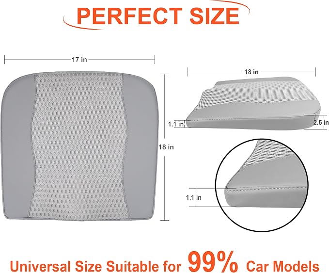 Car Seat Cushion, Comfort Memory Foam Car Cushions - Image 7