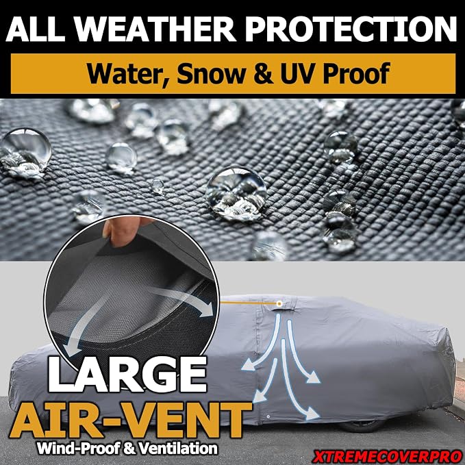 All Weather Waterproof car Cover Easy Access Zipper Good - Image 2