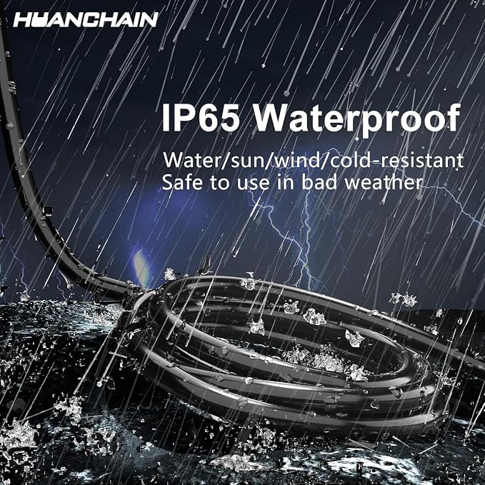 HUANCHAIN Indoor Outdoor Black Extension Cord 25 ft 2 Pack Waterproof, 16/3 - Image 5