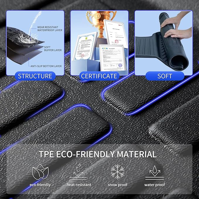 KELCSEECS Floor Mats Custom for 2025 2024 2023 2022 Ford Maverick & 2025 2024 - Image 4