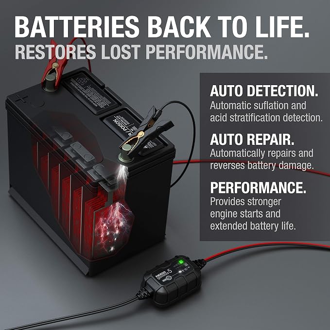 NOCO GENIUS5: 5A 6V/12V Smart Battery Charger – Automatic Maintainer, Trickle - Image 6