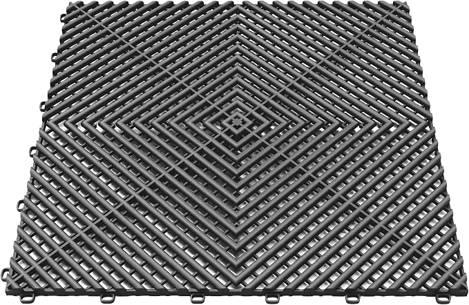 25PCS|15.7"x15.7" Garage Flooring Tiles, Non-Slip Interlocking Plastic Garage by Home
