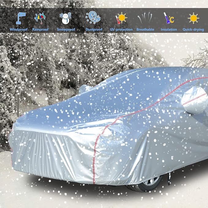 Tecoom Car Cover Waterproof All Weather Fit - Image 6