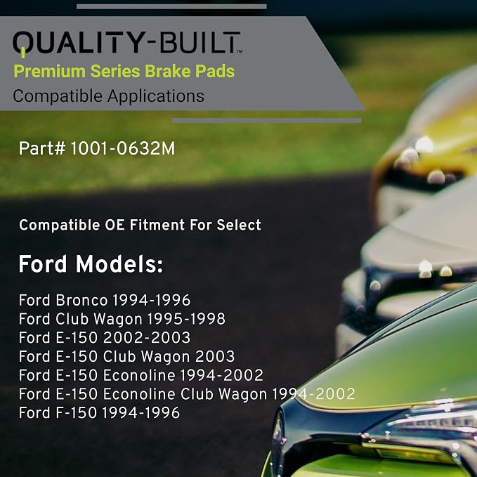 Premium Semi-Metallic Front Brake Pads Compatible - Image 3