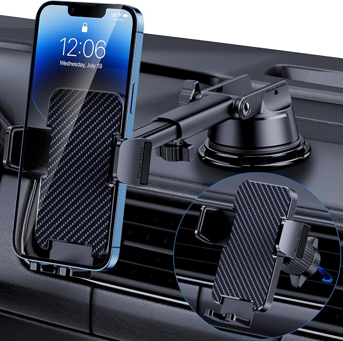 Phone Holder Car Cell Phone Car Holder 3 in 1 Dashboard Windshield Air Vent by YourUltimateDrivingCompanio