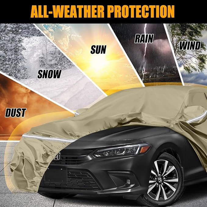 Waterproof Car Covers Replace for 2007-2025 Honda Accord, Windproof Bands for - Image 6