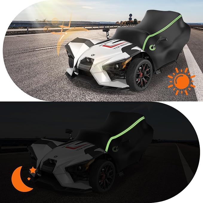 Half Cover for Polaris Slingshot, 420D Oxford Cloth Windshield Cover Waterproof - Image 5