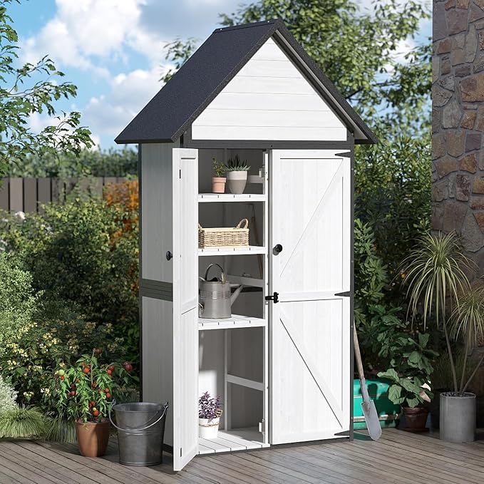 Outdoor Storage Shed with Sloped Roof - Image 7