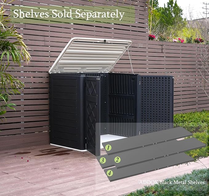 ADDOK Larger Outdoor Storage Shed Weather-Resistance, Horizontal Outdoor - Image 2