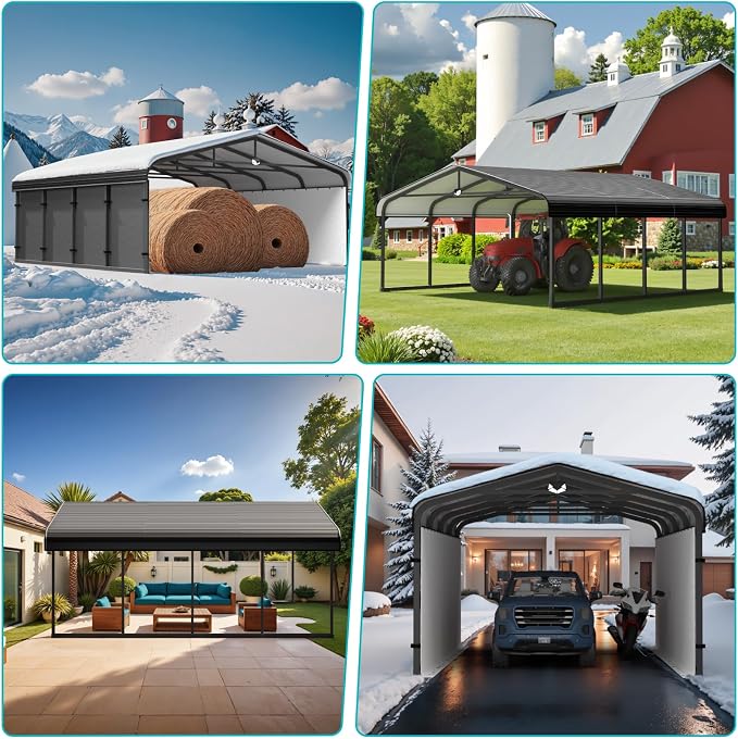Metal Carport, Car Ports 20x20 Heavy Duty Metal - Image 9