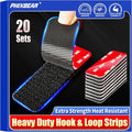 20 Sets Super Adhesive Hook and Loop Strips Heavy Duty, Made of 3M VHB by PHIXBEAR