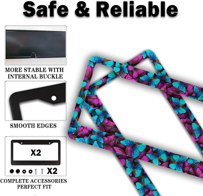 License Plate Frames Multicolor Car Plate Frame - Image 4