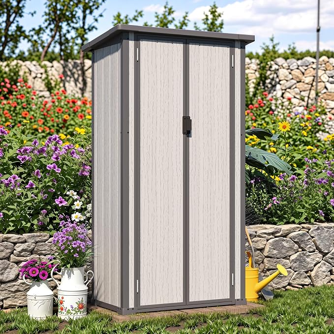 AECOJOY Resin Outdoor Storage Cabinet Waterproof - Image 7