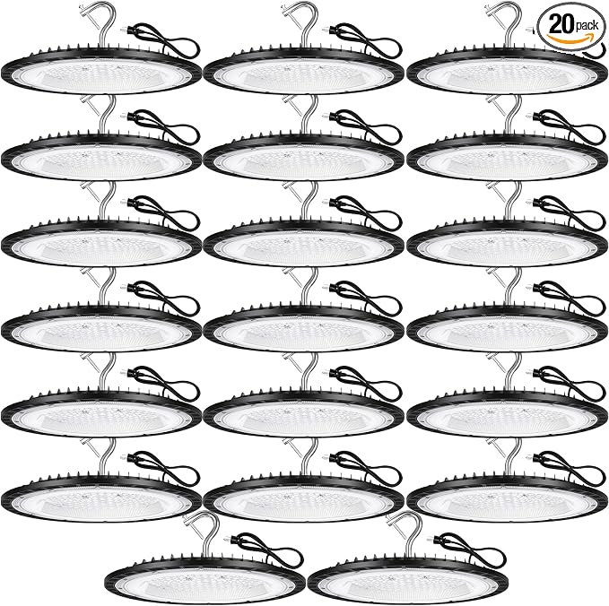 20 Pack 150W UFO Led High Bay Light Fixture, 5000K Daylight Commercial Shop Bay by YANYCN
