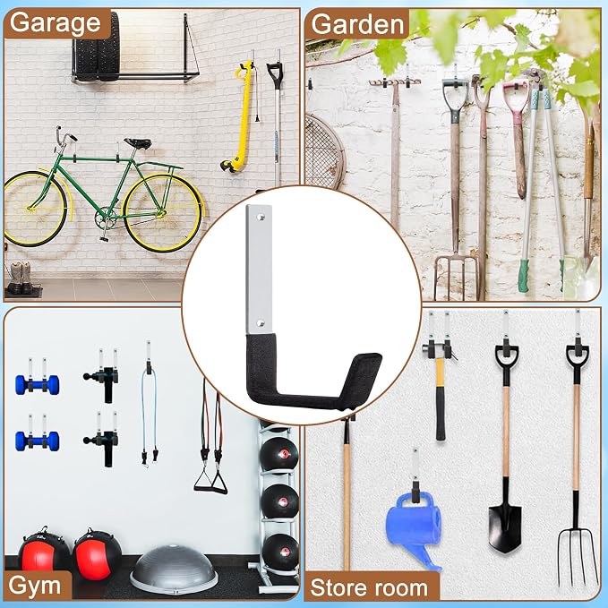 Heavy Duty Utility Hooks, 6 Pack Steel Wall Mounts - Image 7