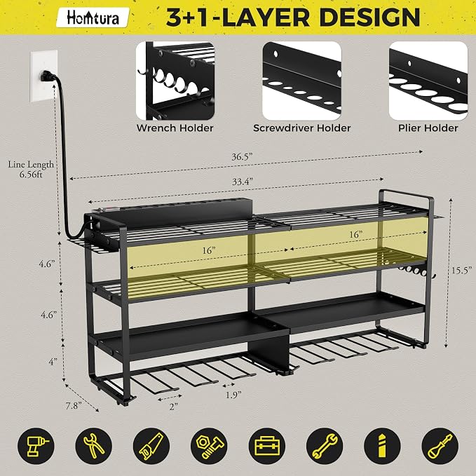 3 Pack Power Tool Organizer Wall Mount - Image 4