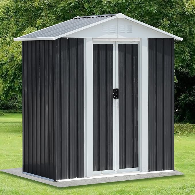 5x3 FT Outdoor Storage Shed, Metal Garden Shed - Image 6