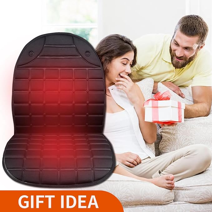 Heated Seat Covers, 2 Fast Heating Models Heated Seat Cushion Black - Image 6