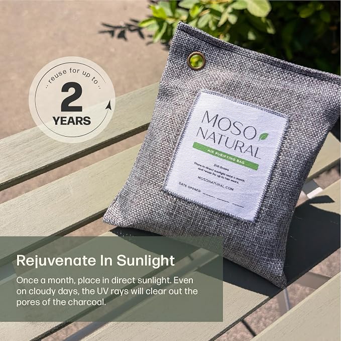 Moso Natural Air Purifying Bag 200g Bamboo Charcoal Odor Absorber - Image 11