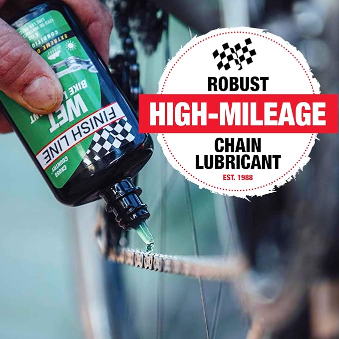 Finish Line WET Bicycle Chain Lube, 4-Ounce Drip Squeeze Bottle - Image 2
