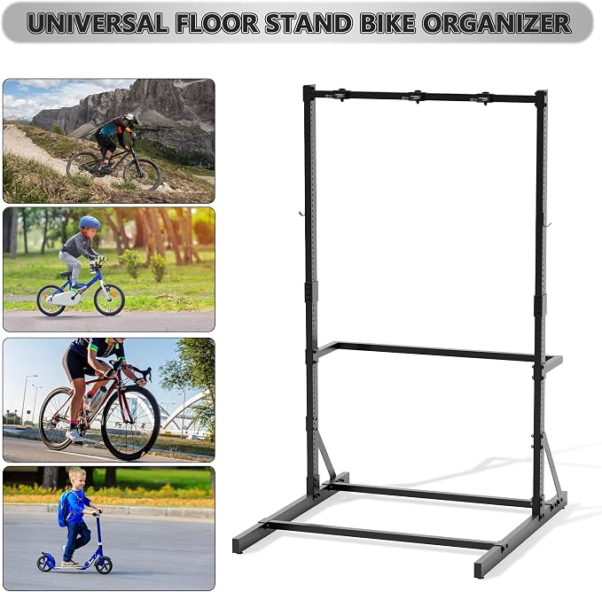 Freestanding Bike Rack for Garage Stroage, 300 Lbs 5 Bikes Storage Rack Steel - Image 6