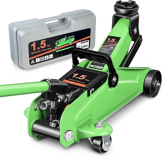 DNA MOTORING Low Profile Hydraulic Trolley Service/Floor Jack, 1.5 Ton Capacity by DNAMOTORING-Tools
