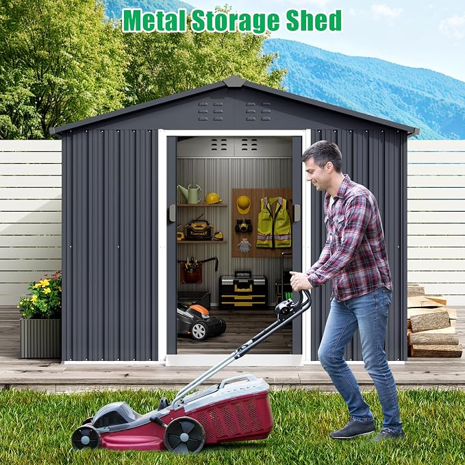 8 X 15 Ft Outdoor Storage Shed, Spacious Garden Tool Sheds - Image 7