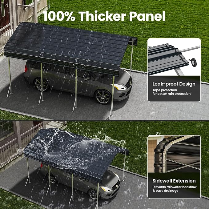 Heavy Duty Metal Carport – Sturdy Structure, All-Weather Protection, Easy - Image 5