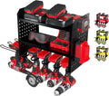 Power Tool Organizer-6 Drill Holder Wall Mount, 3 Tier Heavy-Duty Hand Tool by BUILTSTRONG