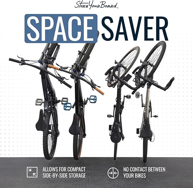 StoreYourBoard SwivelStow Mountain Bike Storage Rack 4 Pack – Heavy Duty Bike - Image 6