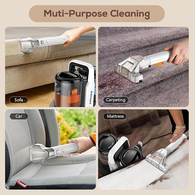 Upholstery Cleaner Machine, Powerful Suction & Portable Spot Remover, Deep - Image 7