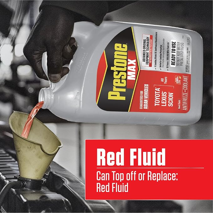 Prestone MAX Asian Red 50/50 Antifreeze Automotive Coolant, Pack of One - Image 5