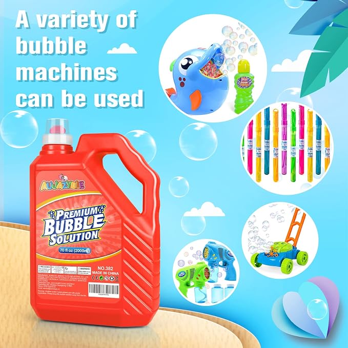 70 oz Bubbles Refills for Kids-Premixed Bubble Solution Refill Premium Bubble - Image 4