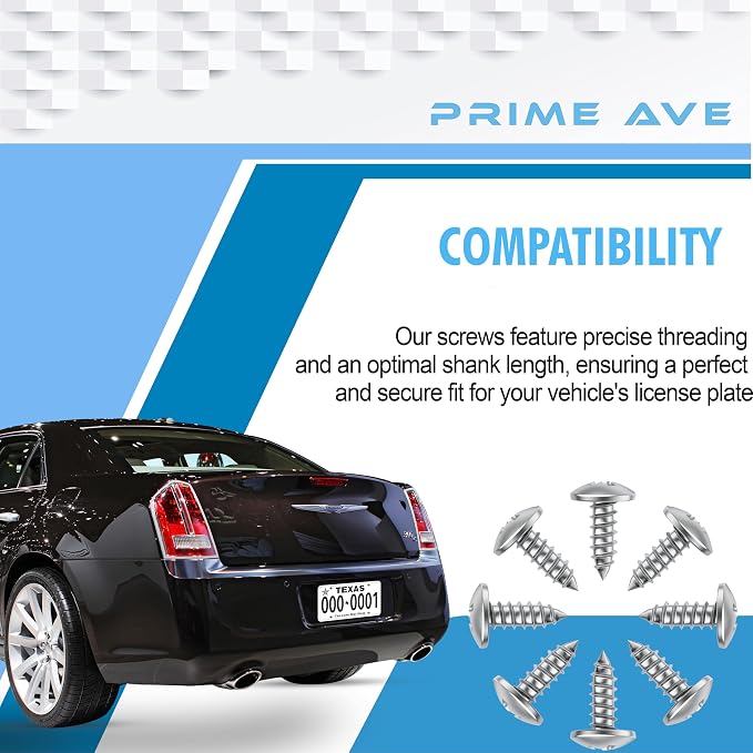 Stainless Steel License Plate Screws - Image 3