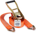 2 Inch x 20 Ft Heavy Duty Ratchet Straps - 6600 Lb Breaking Strength Tie Downs by Dawnerz
