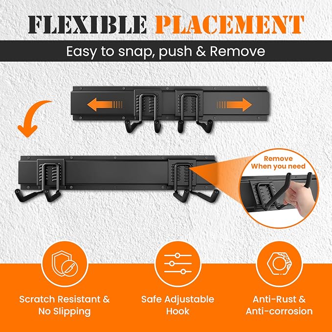Garage Storage, Garage Organization, Garage Tool Organizer Wall Mount, Garden - Image 3