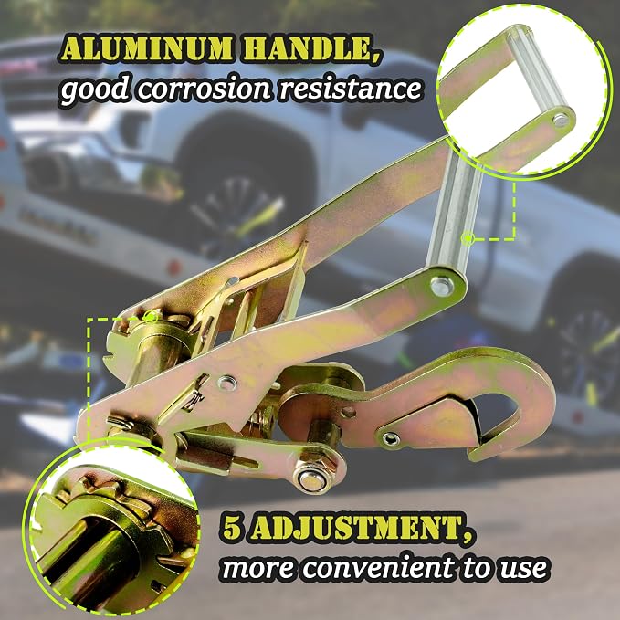 4 Pack Car Tie Down Straps for Trailers - Image 3