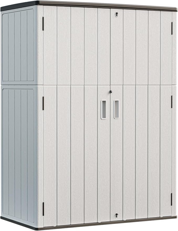 HOMSPARK Outdoor Storage Shed Weather Resistance, Patio Storage Cabinet by HOMSPARK