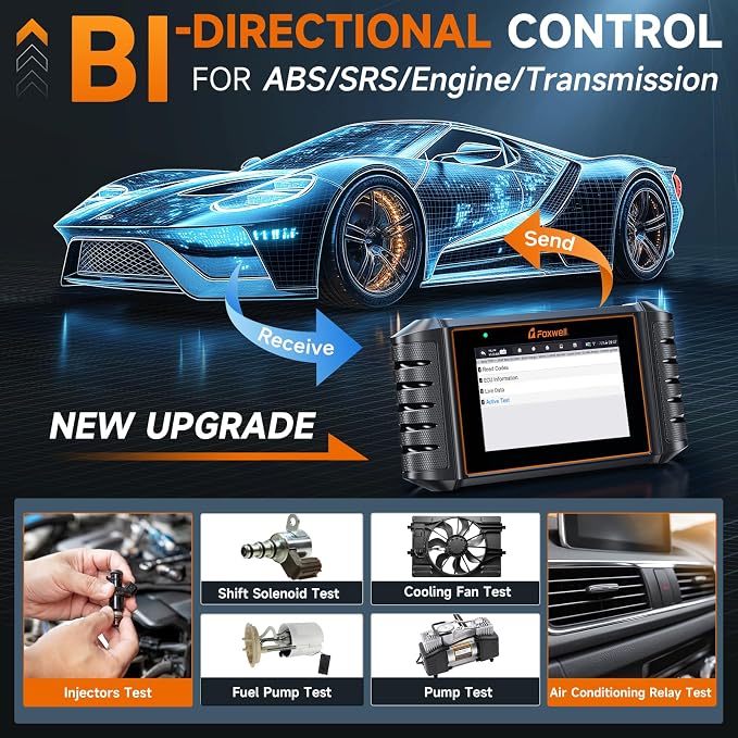 FOXWELL OBD2 Scanner NT716 Bidirectional Scan Tool, ABS SRS Transmission Engine - Image 2