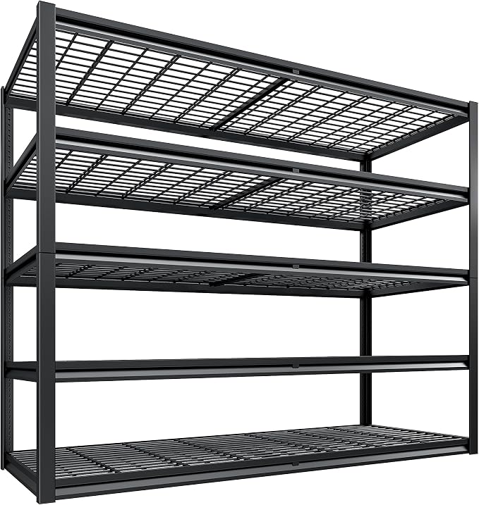 REIBII 78" H Garage Shelving Heavy Duty Load 3000LBS, Adjustable Storage Shelves by REIBII