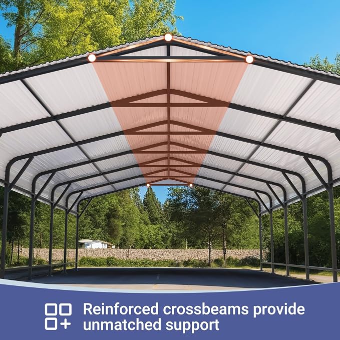 Polar Aurora 20x30 FT Metal Carport - Image 5