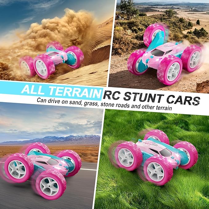 RC Cars, 2.4 GHZ Double Sided RC Stunt Car 360° Rotating Remote Control Crawler - Image 5