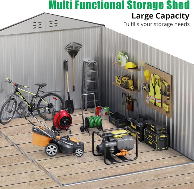 8 X 15 Ft Outdoor Storage Shed, Spacious Garden Tool Sheds - Image 3