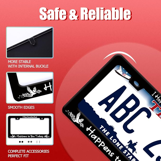 I Hope Something Good Happens to You Today License Plate Frame Lucky License - Image 2