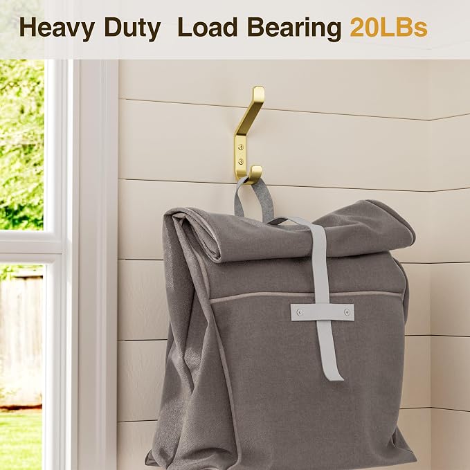 10-Pack Coat Hooks Wall Mounted: 20LB Heavy Duty Hanger - Image 4