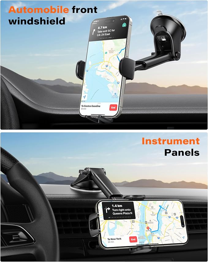 APPS2Car Car Phone Holder Mount, Dashboard/Windshield/Cell Phone Holder - Image 2