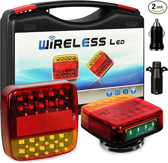 Wireless Magnetic Trailer Lights – Rechargeable LED Trailer Light Kit by Inknows